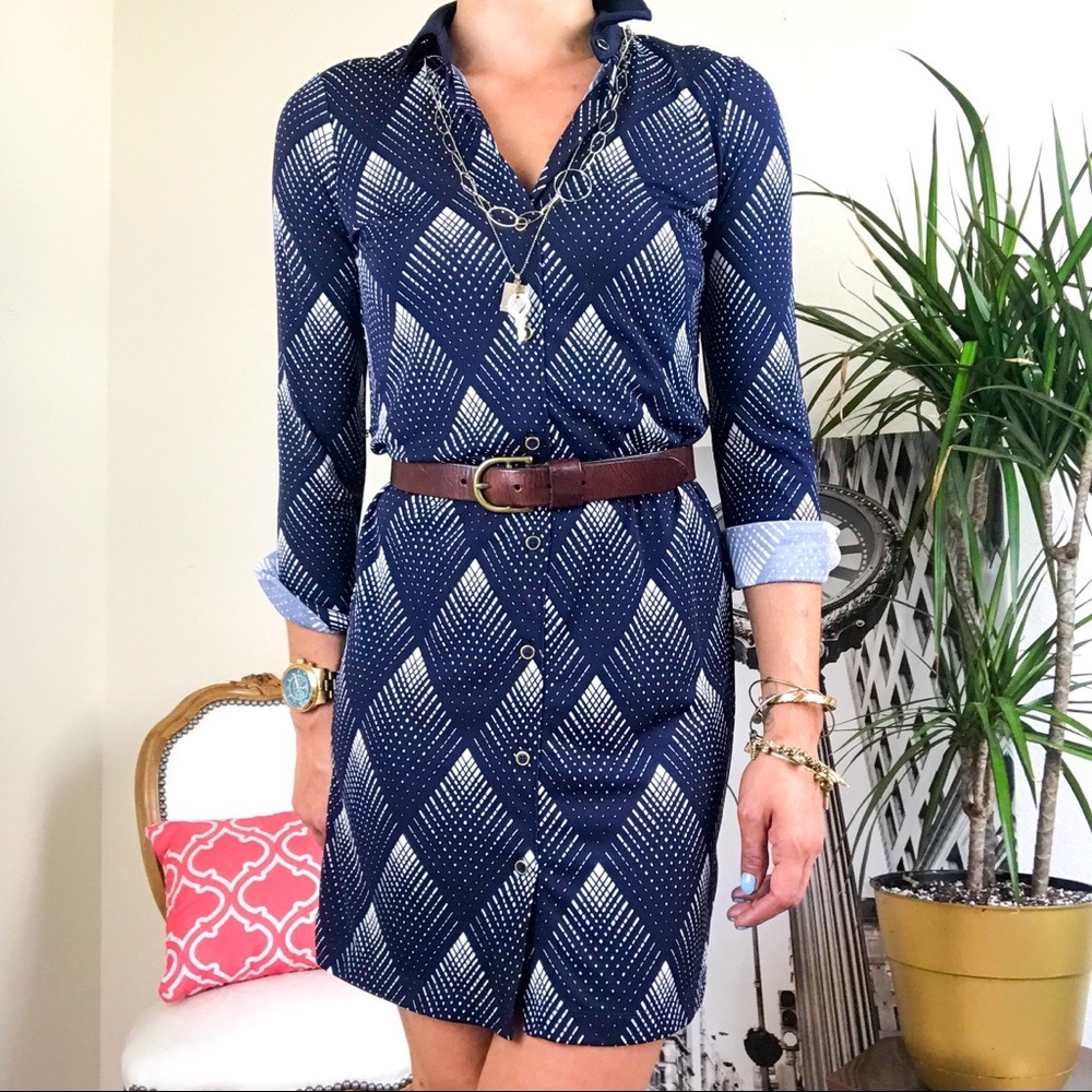 NEW! Tommy Hilfiger Belted Shirt Dress